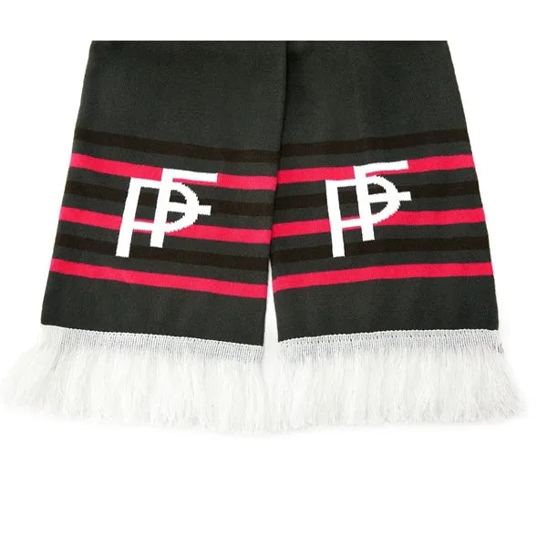 Custom Circular Knit Stretch Acrylic Scarf with Tassel -