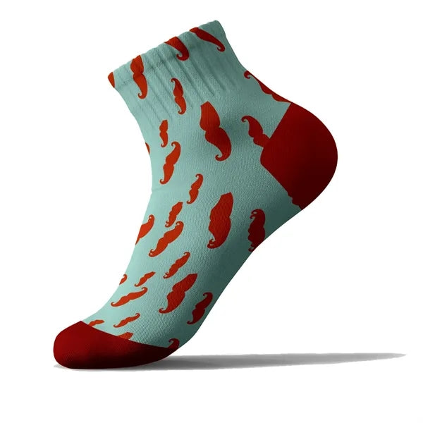 Jacquard Weave 200-Needle Cotton-Blend Ankle Socks