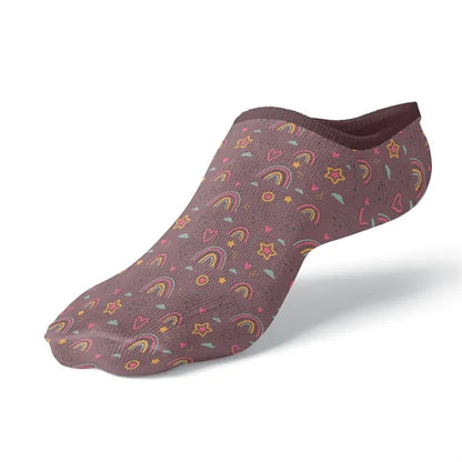 Jacquard Weave 200-Needle Cotton-Blend Low Cut Socks
