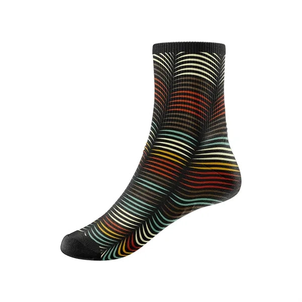 Jacquard Weave Cotton-Blend Quarter Youth Socks