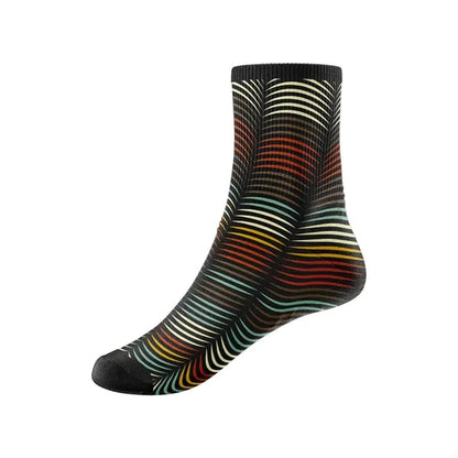 Jacquard Weave Cotton-Blend Quarter Youth Socks