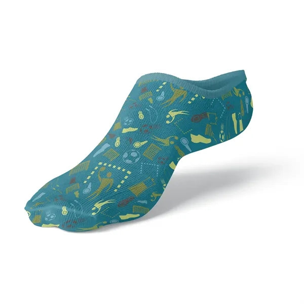 Jacquard Weave Cotton-Blend Low Cut Socks w/ Cushion