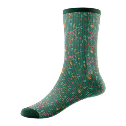 Jacquard Weave 144-Needle Cotton-Blend Quarter Socks w/