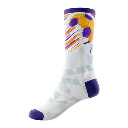 Jacquard Weave 144-Needle Calf Basketball Socks w/ Cushion