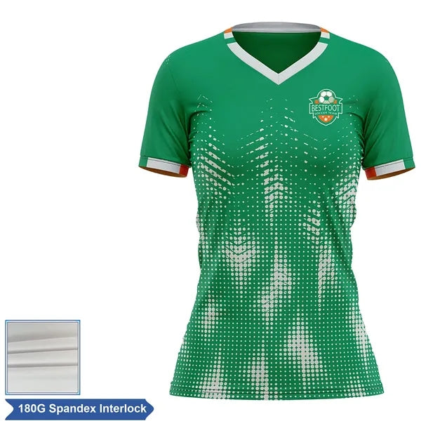 Women's Sublimation Soccer Jersey - 180G Spandex Interlock