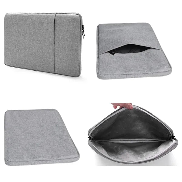 Oxford Laptop Sleeve with Plush Interior and Front Zipped Co