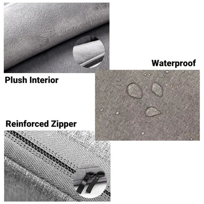 Oxford Laptop Sleeve with Plush Interior and Front Zipped Co