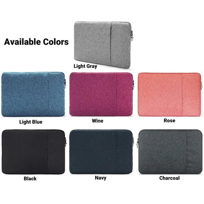 Oxford Laptop Sleeve with Plush Interior and Front Zipped Co