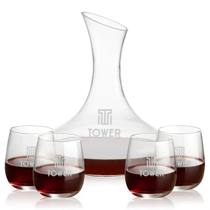 Hampton Carafe & Crestview Stemless Wine