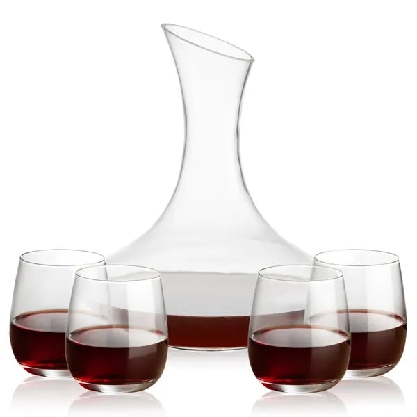 Hampton Carafe & Crestview Stemless Wine