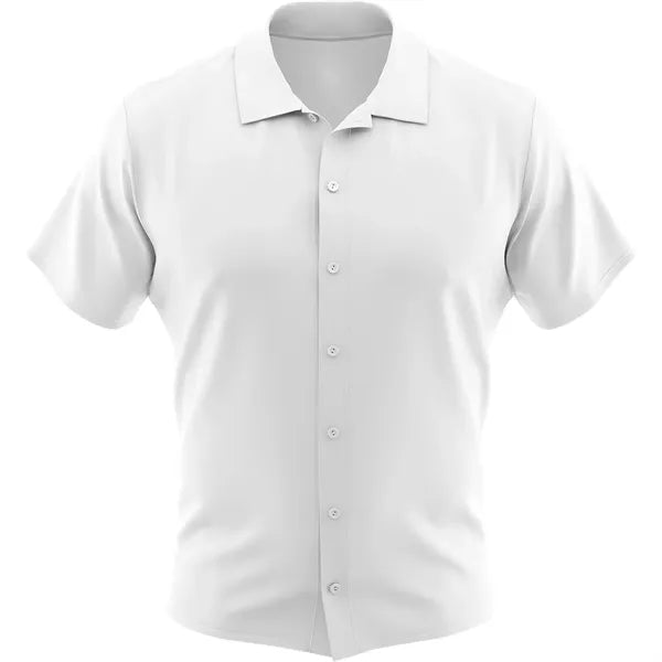 Sublimation Pongee Full-Button Shirt - Men, Women, Kids