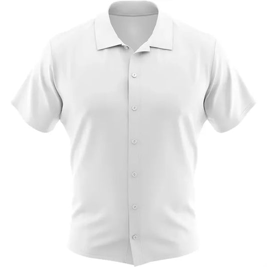 Sublimation Pongee Full-Button Shirt - Men, Women, Kids
