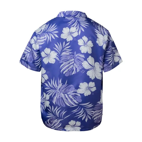 Sublimation Pongee Full-Button Shirt - Men, Women, Kids