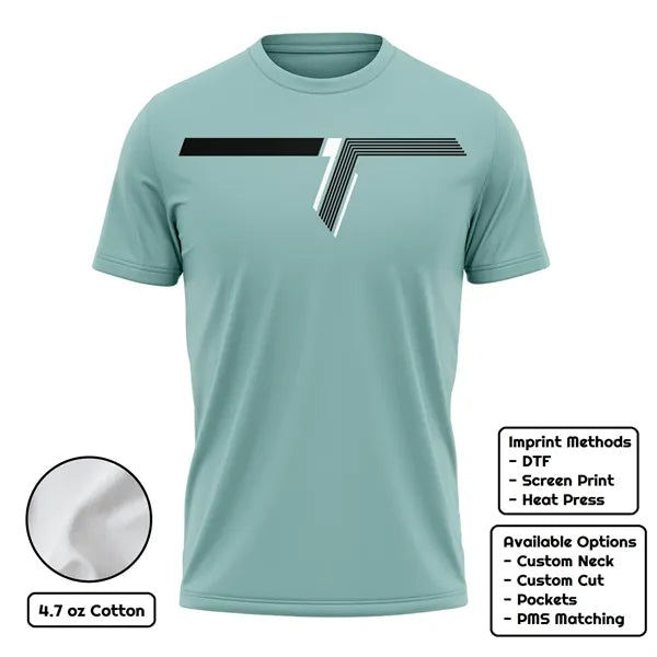 Adult and Kids' Custom 4.7 oz Cotton Short Sleeve T-Shirt -