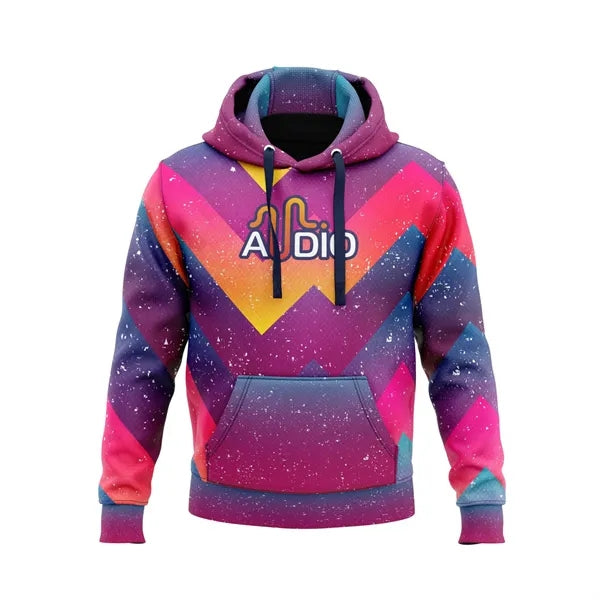 Unisex & Kids' Sublimation 310G Fleece-Lined Kangaroo Hoodie
