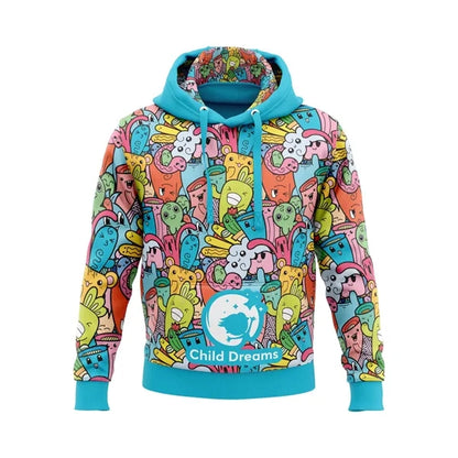 Unisex & Kids' Sublimation 310G Fleece-Lined Kangaroo Hoodie