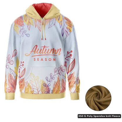 Unisex & Kids' Sublimation 350G Fleece Kangaroo Hoodie -