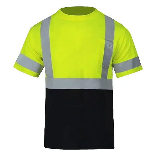 VISIPRO Short Sleeve Reflective Colorblock Safety T-Shirt