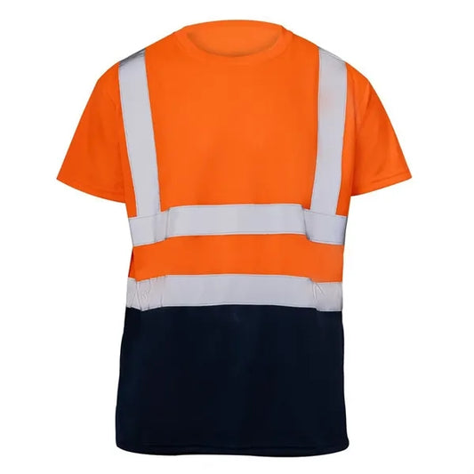 VISIPRO Short Sleeve Reflective Colorblock Safety T-Shirt -
