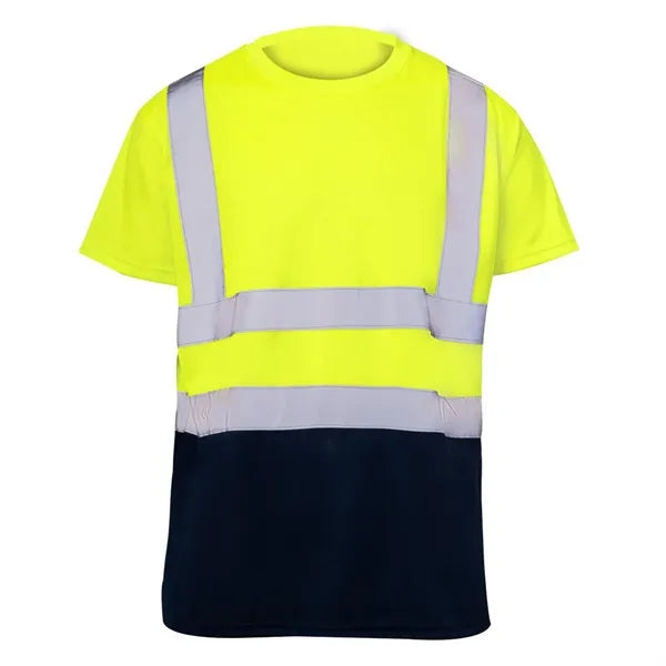 VISIPRO Short Sleeve Reflective Colorblock Safety T-Shirt -