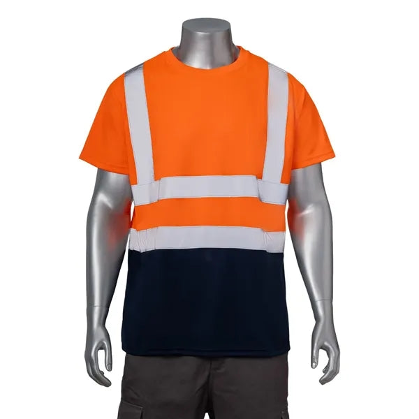 VISIPRO Short Sleeve Reflective Colorblock Safety T-Shirt -