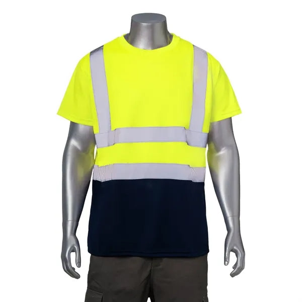 VISIPRO Short Sleeve Reflective Colorblock Safety T-Shirt -