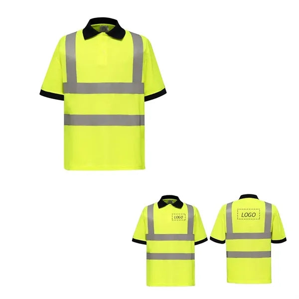 VISIPRO Short Sleeve Reflective Safety Polo with Pocket -