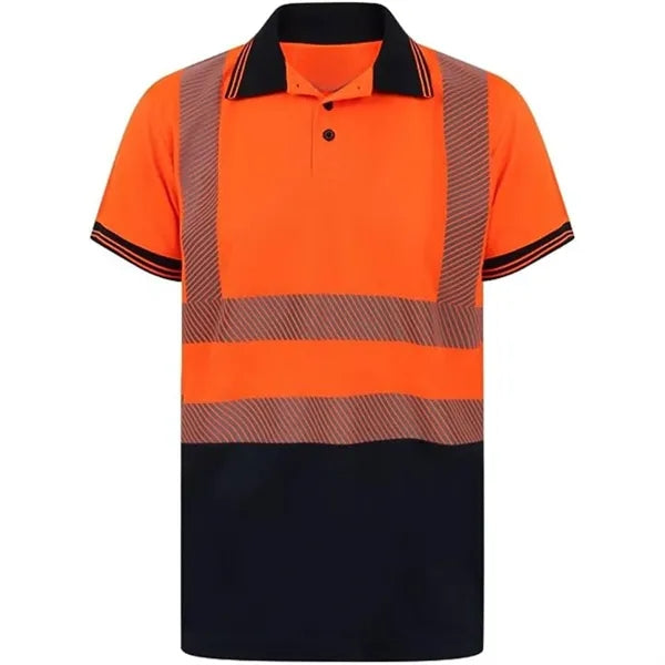 VISIPRO Short Sleeve Reflective Colorblock Safety Polo with