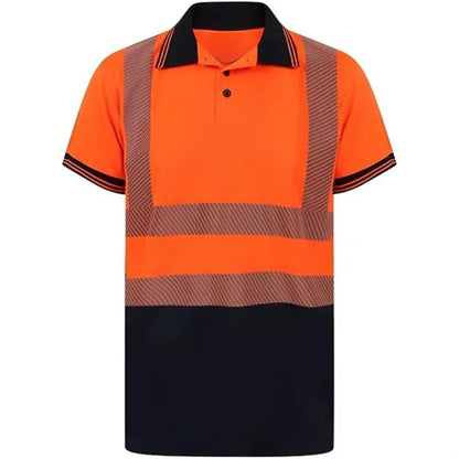 VISIPRO Short Sleeve Reflective Colorblock Safety Polo with