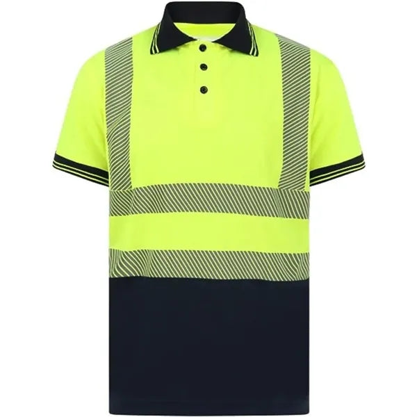 VISIPRO Short Sleeve Reflective Colorblock Safety Polo with