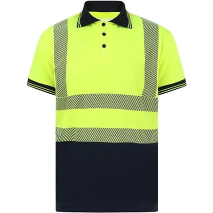 VISIPRO Short Sleeve Reflective Colorblock Safety Polo with