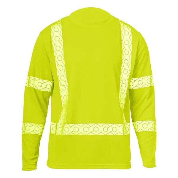 VISIPRO Long Sleeve Reflective Safety T-Shirt with Pocket -