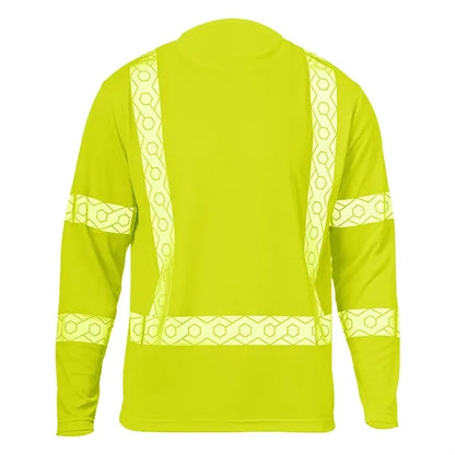 VISIPRO Long Sleeve Reflective Safety T-Shirt with Pocket -
