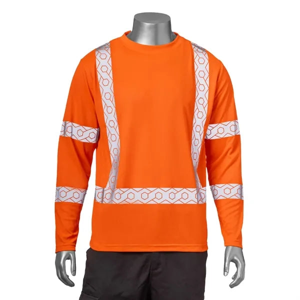VISIPRO Long Sleeve Reflective Safety T-Shirt with Pocket -
