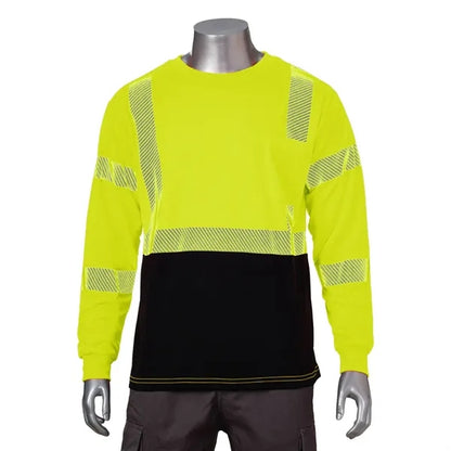 VISIPRO Long Sleeve Reflective Front Colorblock Safety Polo