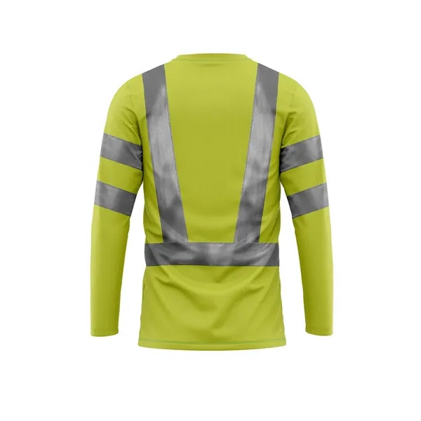 VISIPRO Long Sleeve Reflective Safety T-Shirt - Poly-Cotton