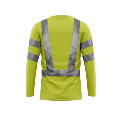 VISIPRO Long Sleeve Reflective Safety T-Shirt - Poly-Cotton