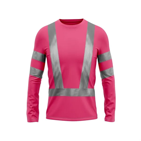 VISIPRO Long Sleeve Reflective Safety T-Shirt - Poly-Cotton