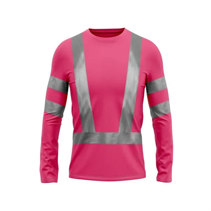 VISIPRO Long Sleeve Reflective Safety T-Shirt - Poly-Cotton