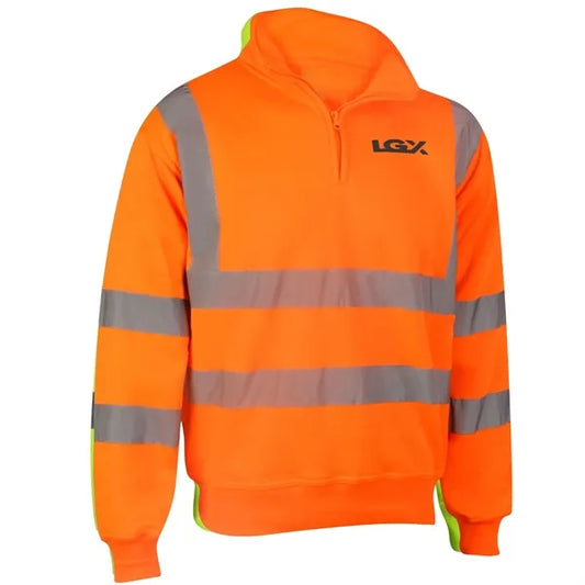 VISIPRO Reflective Safety Quarter-Zip Sweatshirt with Bands