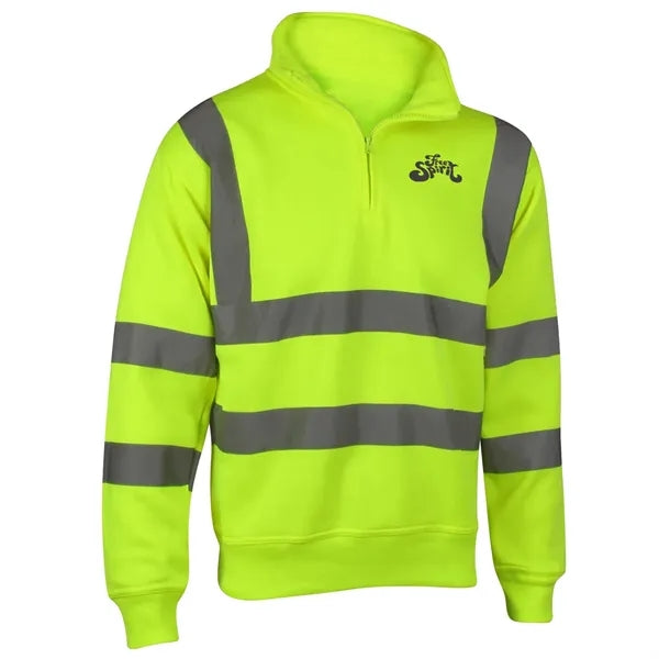 VISIPRO Reflective Safety Quarter-Zip Sweatshirt with Bands