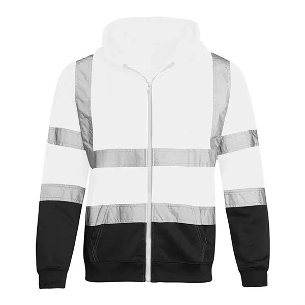 VISIPRO Reflective Colorblock Safety Full-Zip Hoodie - 280G