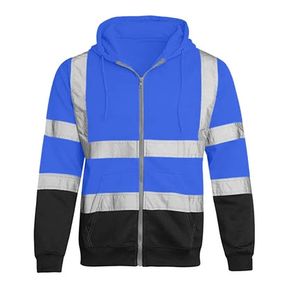 VISIPRO Reflective Colorblock Safety Full-Zip Hoodie - 280G