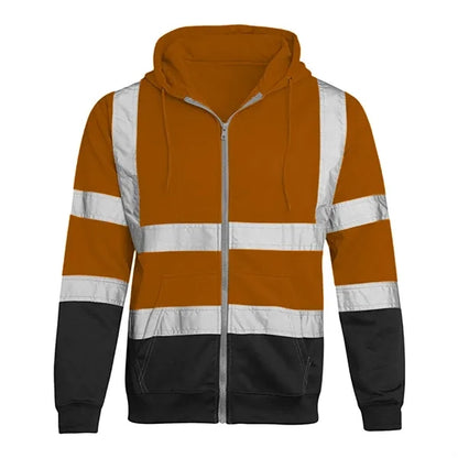 VISIPRO Reflective Colorblock Safety Full-Zip Hoodie - 280G