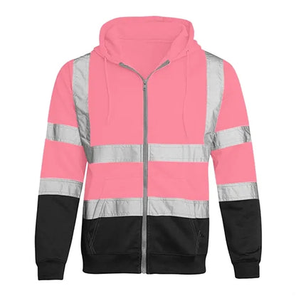 VISIPRO Reflective Colorblock Safety Full-Zip Hoodie - 280G