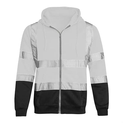 VISIPRO Reflective Colorblock Safety Full-Zip Hoodie - 280G