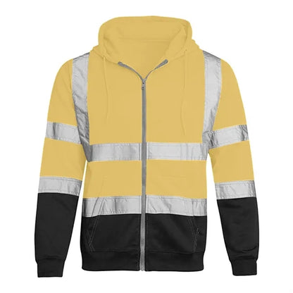 VISIPRO Reflective Colorblock Safety Full-Zip Hoodie - 280G