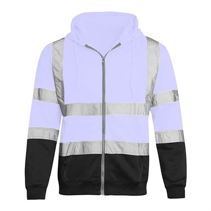 VISIPRO Reflective Colorblock Safety Full-Zip Hoodie - 280G