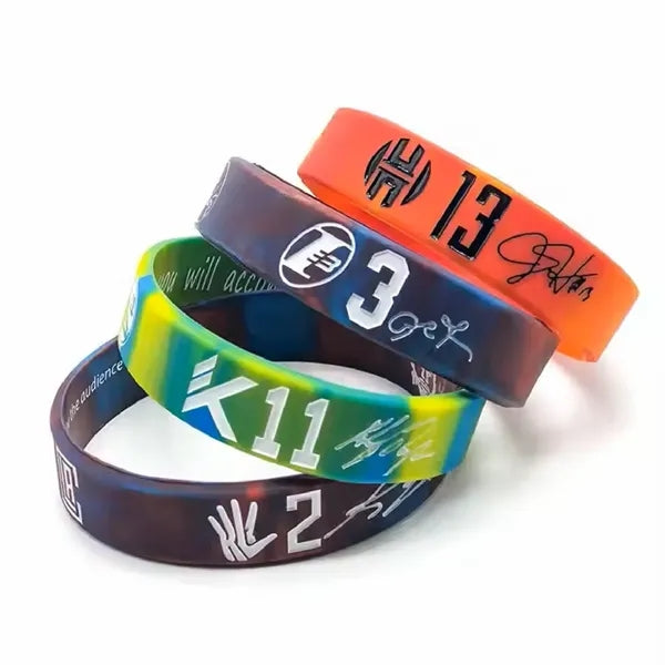 Tie Dye Silicone Wristband - 1/2" band