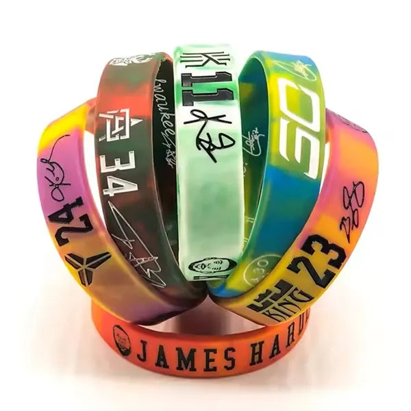 Tie Dye Silicone Wristband - 1/2" band